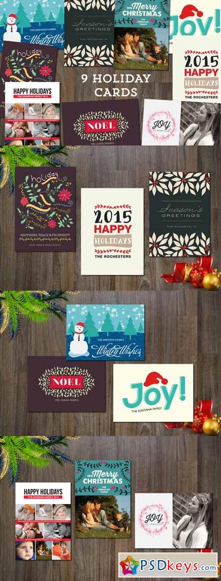 9 Holiday Cards Templates 437249