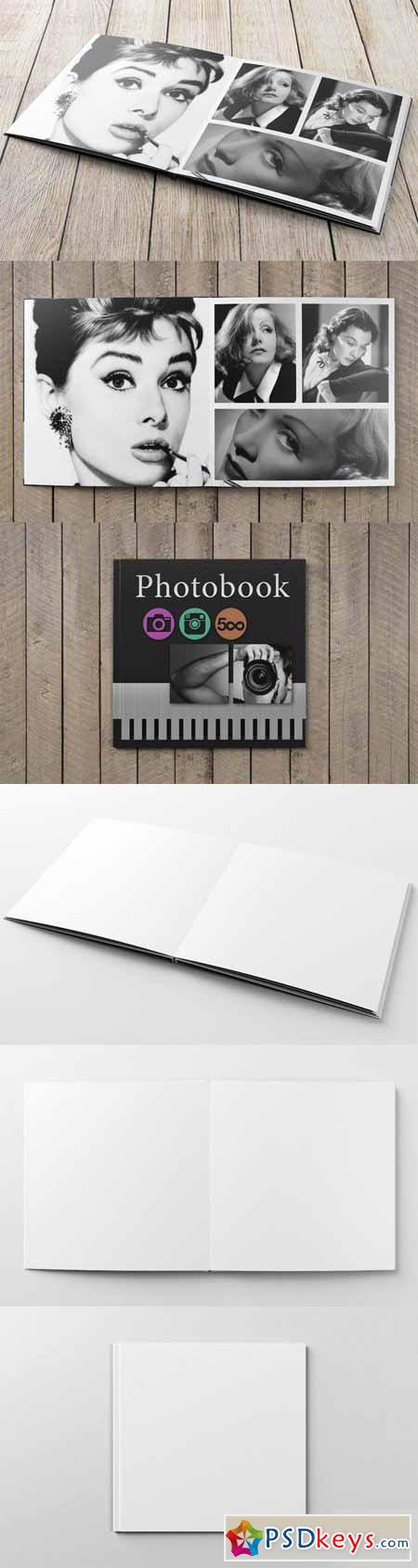 Square Photobook Mock-Up 459494