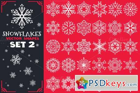 Decorative Snowflakes Shapes Set 2 387041