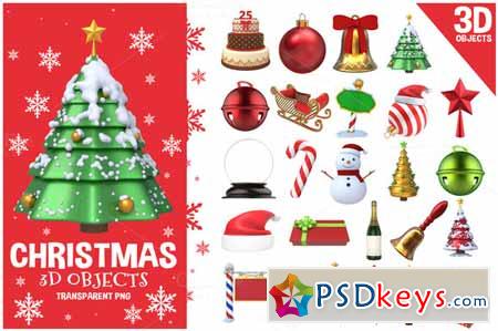 Christmas 3D Objects Set 387700
