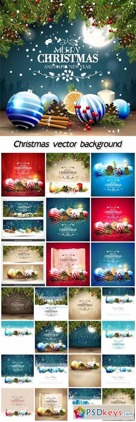 Christmas winter backgrounds, vector Christmas decoration