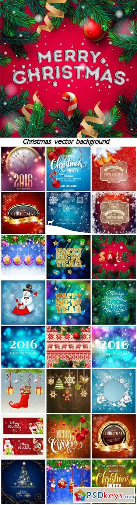 Christmas decoration on vector background