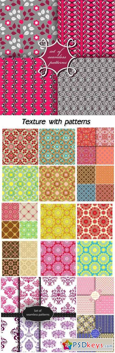 Beautiful texture with patterns, backgrounds vector