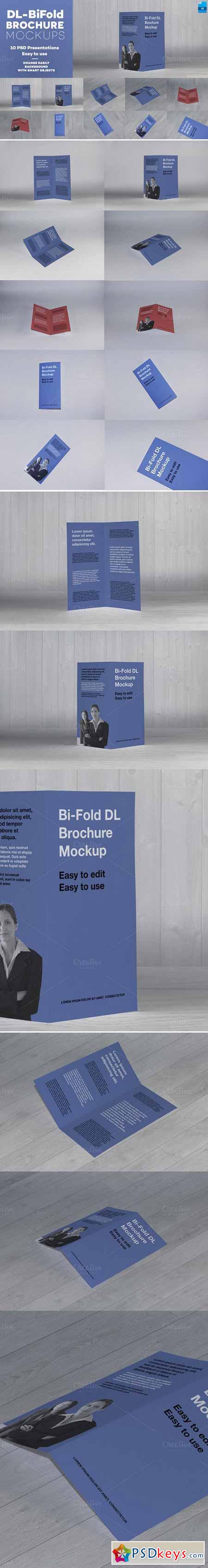 DL Bi-Fold Brochure Mockup 461424