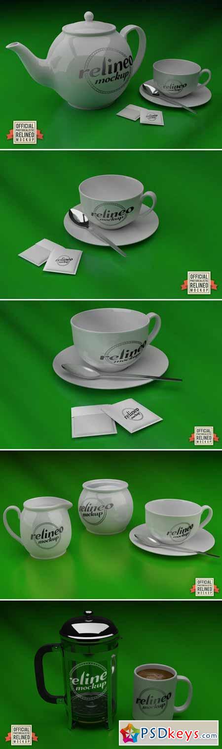 Relineo Tea Cup and Jug Mock-up Pack 461388
