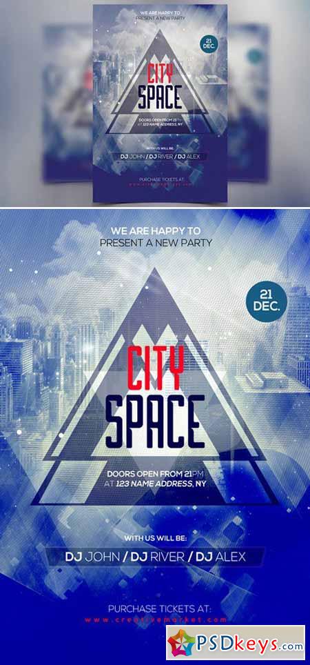City Space - PSD Party Flyer 460740