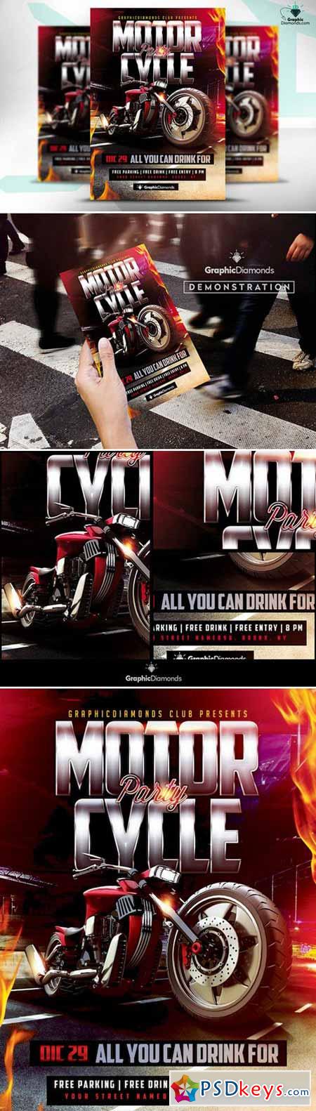 Motorcycle Flyer Party 460511