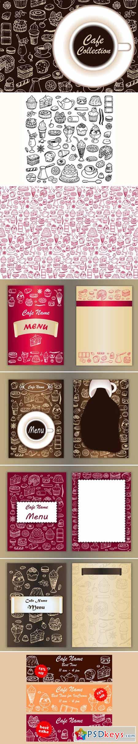 Hand drawn Cafe Collection 461329