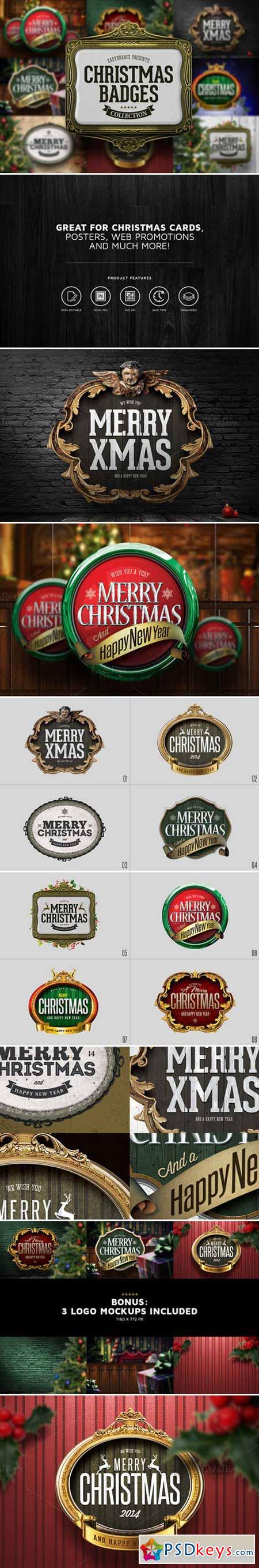 Christmas Badges Collection 457894