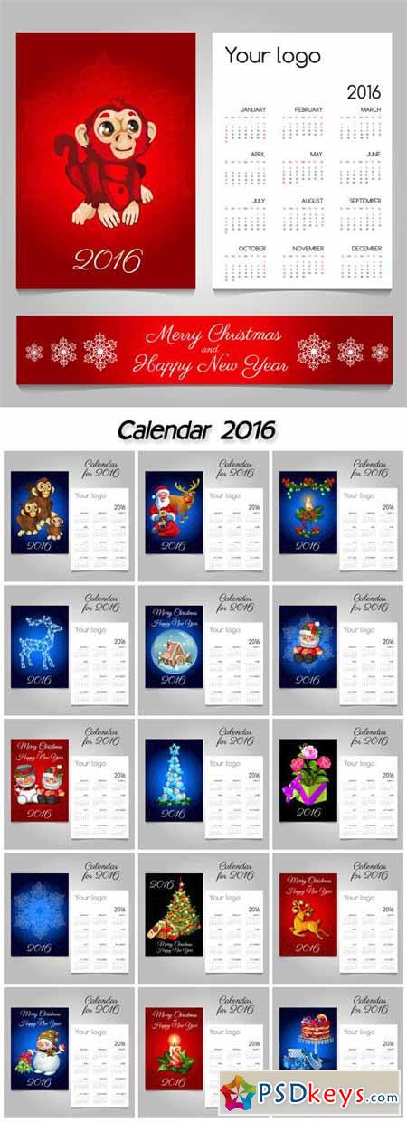 Calendar 2016, desk calendar