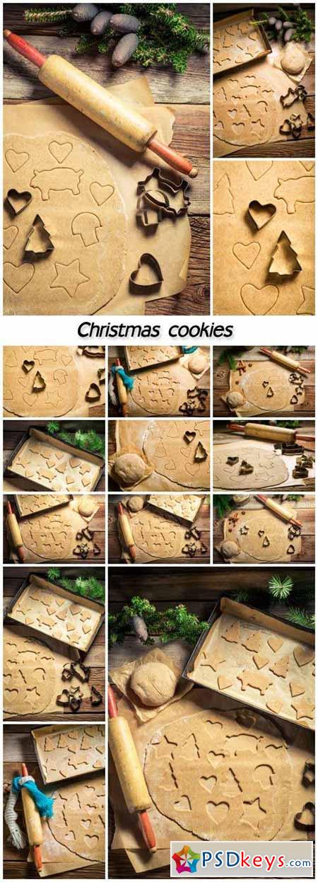 Preparing Christmas cookies