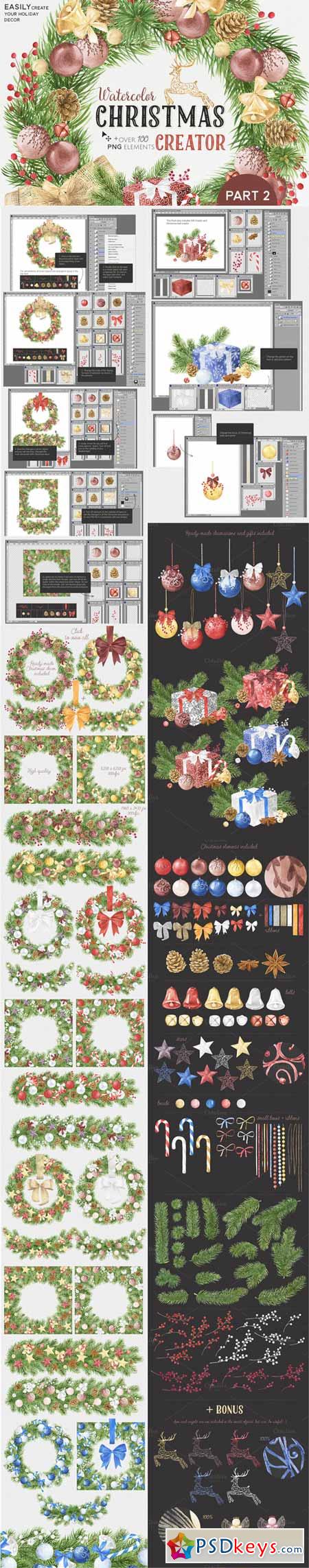 Watercolor Christmas Creator Pack #2 461773