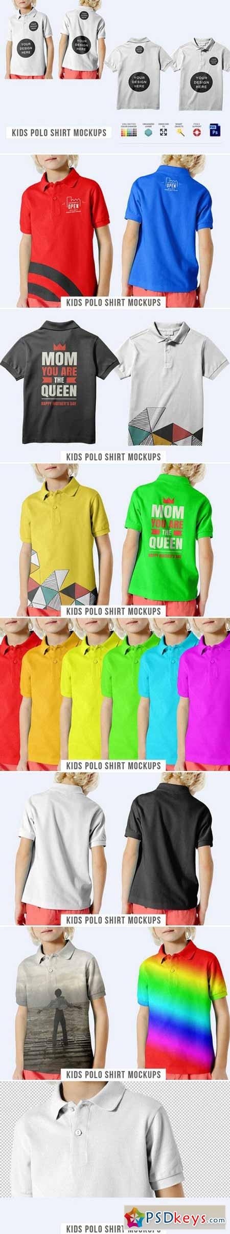Kids Polo Shirt Mockups 460733
