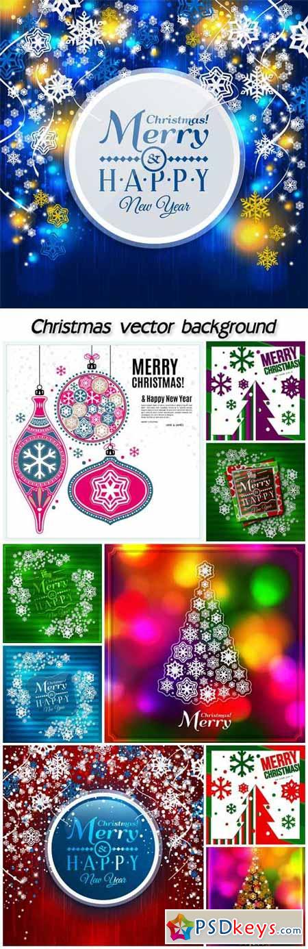 Christmas vector trees with shining