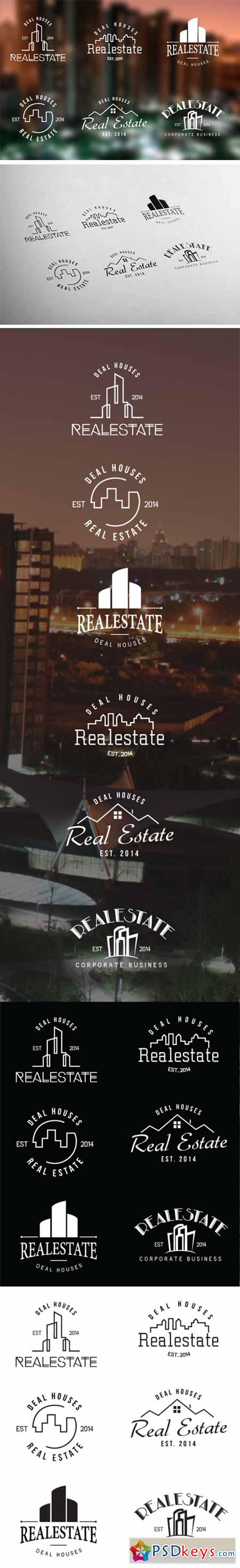 Real Estate Retro Vintage Badges 55743