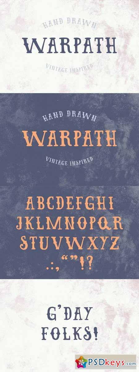 WARPATH Typeface 98524