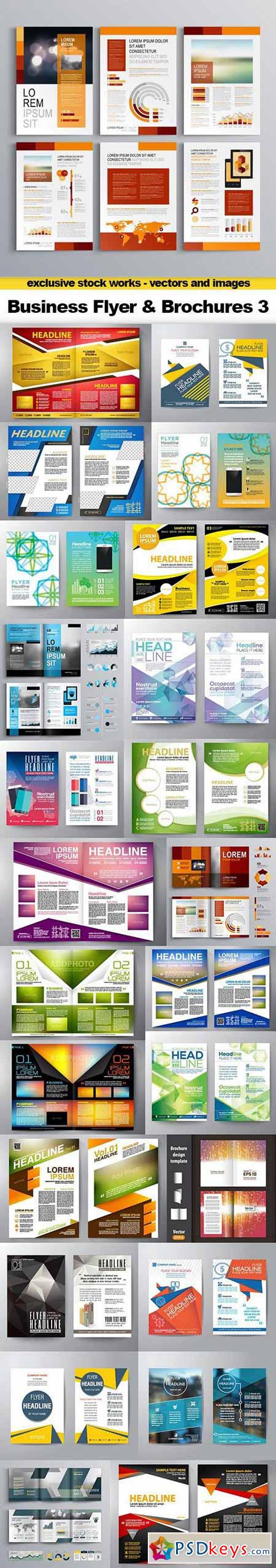Business Flyer and Brochures - Design Collection 3, - 25xEPS