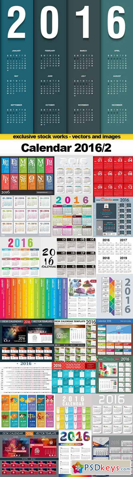 Calendar 2016 part 2, - 25x EPS