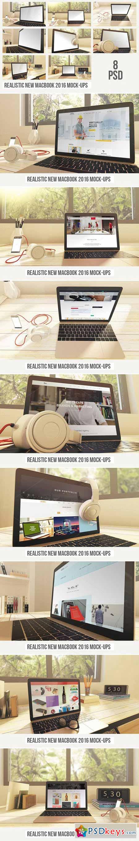 Realistic New MacBook 2016 Mock-Ups 469369