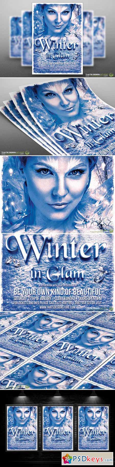 Winter Glam Flyer Template V2 95587