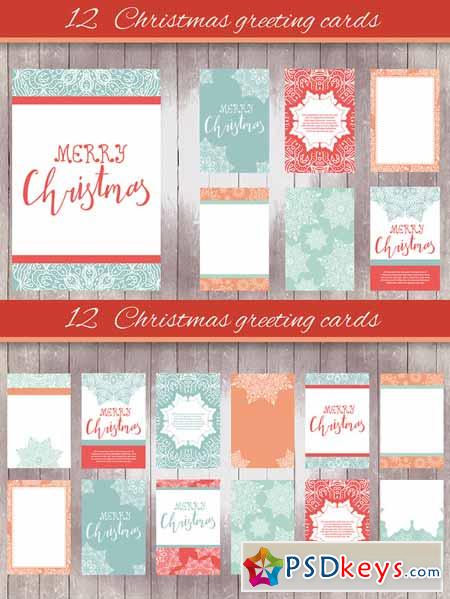 12 Christmas greeting cards - 1 468496