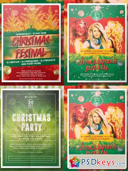 Christmas Party Flyer Poster Bundle 469125