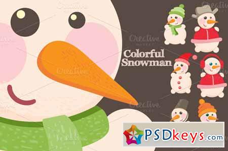Colorful Snowman 14840