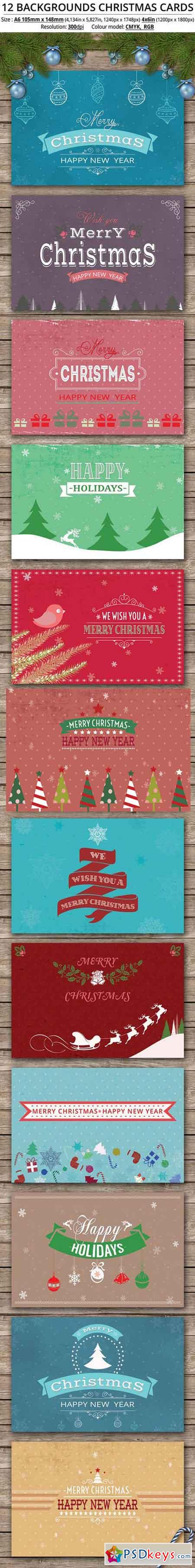 12 Backgrounds Christmas Cards 388701