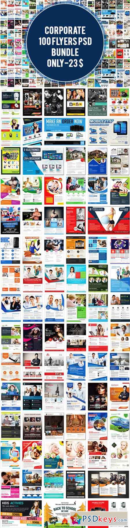 100 Corporate Business Flyers Bundle 467332