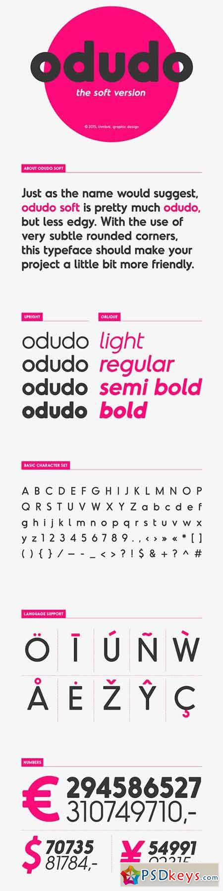 Odudo Soft Font - Typeface 466695 - 8 FONTS