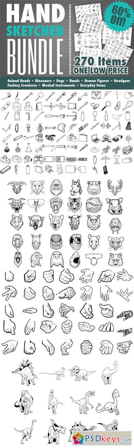 Hand Drawn Art Bundle 107712