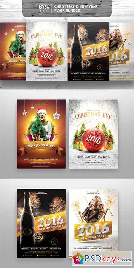 Christmas & New Year Flyer Bundle 469160