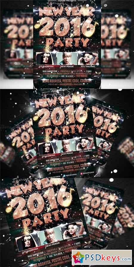 New Year Party Flyer Template 469978