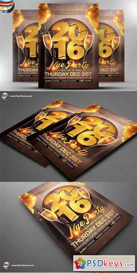 Glamorous NYE Party Flyer Template 470484