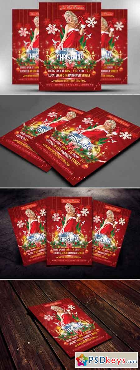 Christmas Party Flyer Template 443134