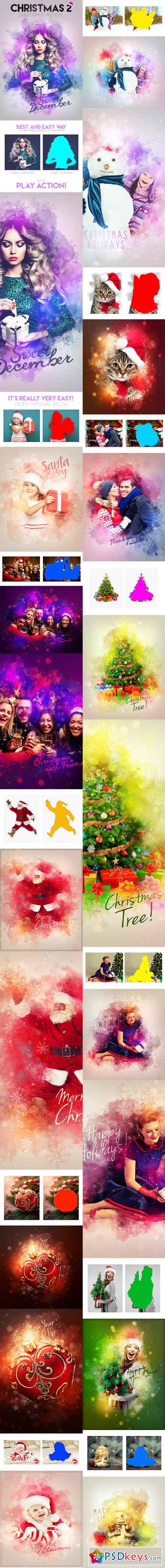 Christmas 2 Photoshop Action 13813427