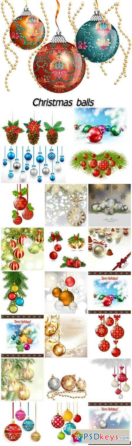 Christmas balls vector