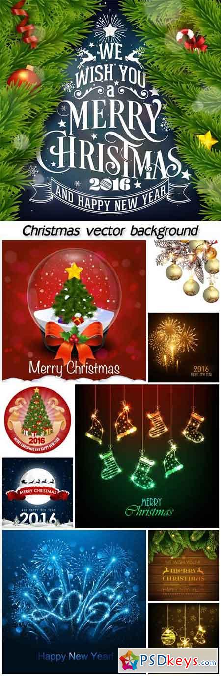 Vector set of Christmas, Christmas tree, Christmas balls