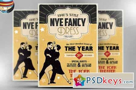 1940s Style NYE Flyer Template 470405