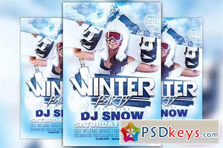 Winter Party Flyer Template 418615