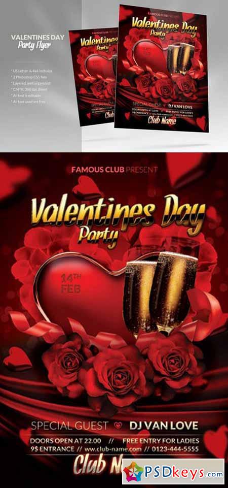 Valentine's Day Party Flyer 475834