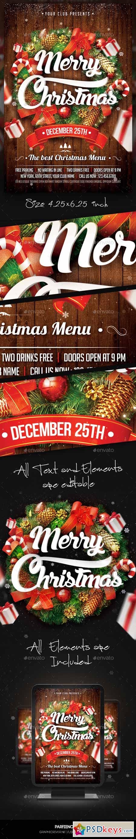 Christmas Party Flyer Template 13746216