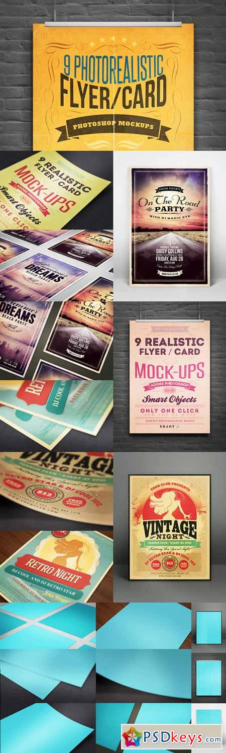 Realistic Flyer Card Mock-Ups Vol.1 12102