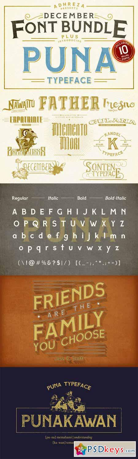 Adhreza's Bundle + PUNA Typeface 475232