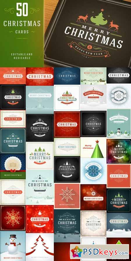 50 Christmas greeting cards + bonus 419217