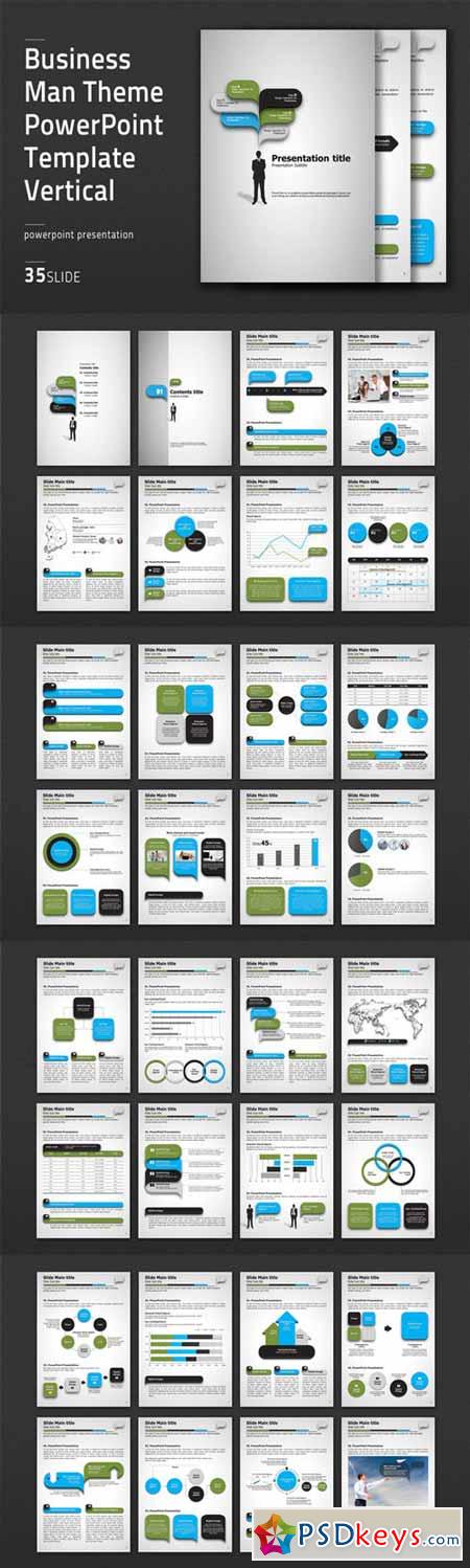 Business Man Theme PPT Vertical 474569