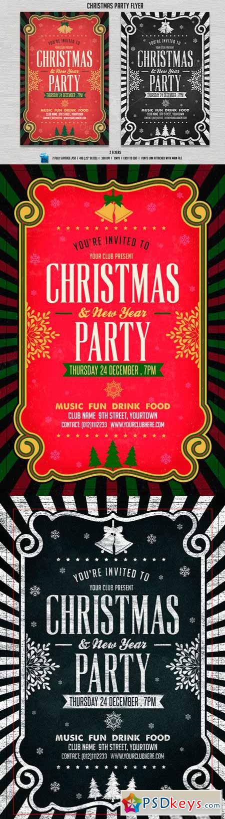 Christmas & New Year Party Flyer 428541