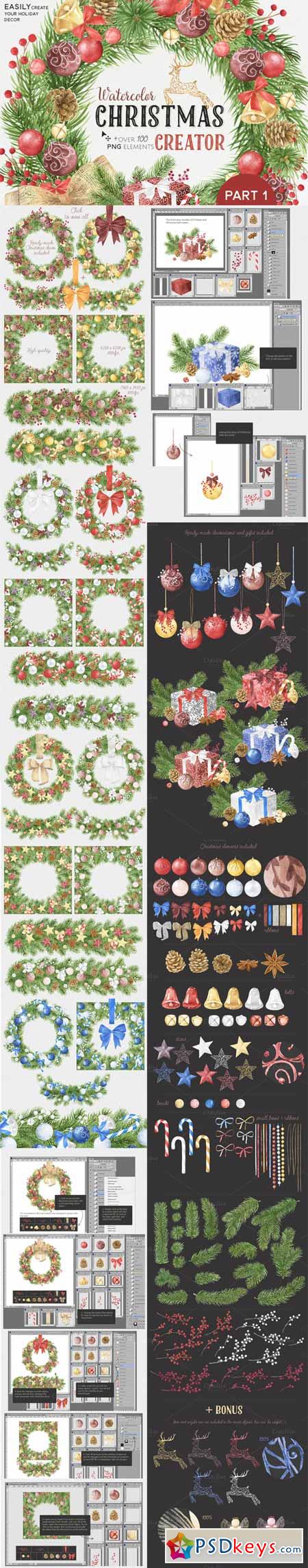 Watercolor Christmas Creator Pack #1 443292
