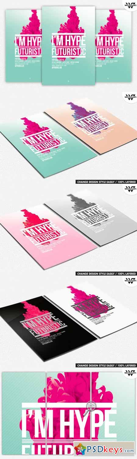 MINIMAL HYPE ABSTRACT Flyer Template 432605