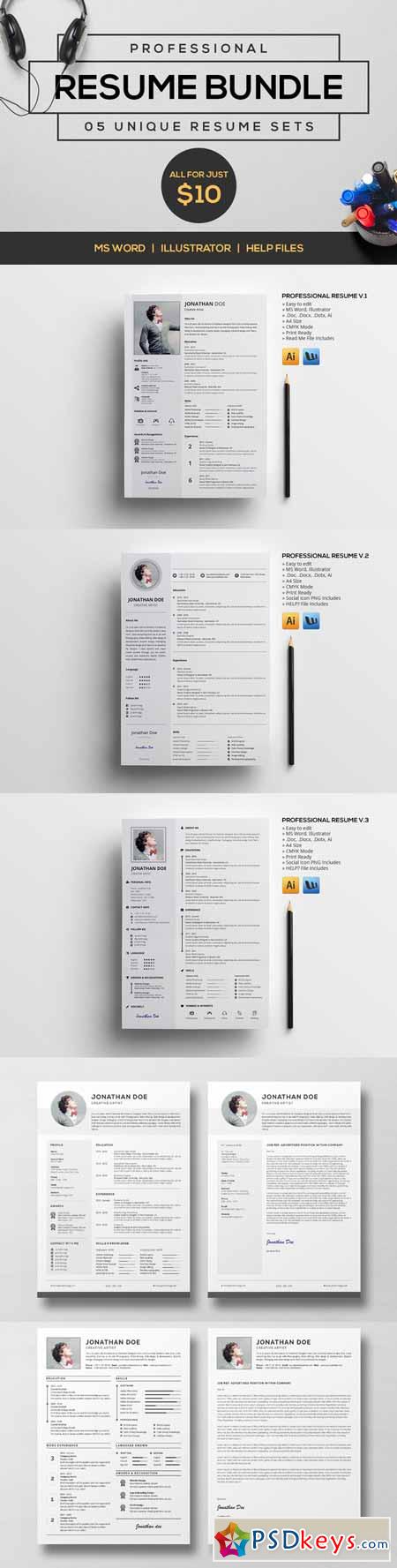 Professional resume bundle v1 479933